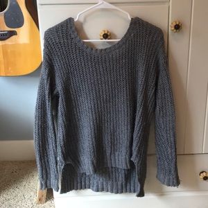 Grey knit sweater